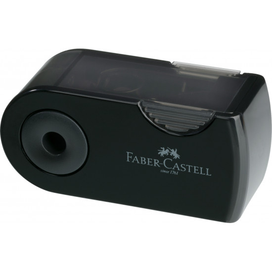 Zīmuļu asināmais Faber-Castell Sleeve Mini ar konteineru, 1 diametrs, melns