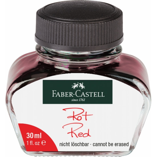 *Tinte Faber-Castell 30ml, sarkana
