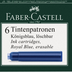 Tintes kapsulas Faber-Castell, izdzēšamas, 6gab/iep, zilas (P)