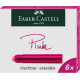 *Tintes kapsulas Faber-Castell 6 gab., rozā