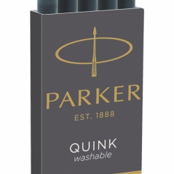 Tintes kapsulas Parker Quink Washable, nomazgājamas, 5gab/iep, zilas