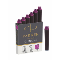 *Tintes kapsulas Parker Quink Mini, 6gab., rozā