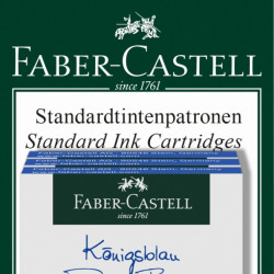 *Tintes kasetnes Faber-Castell Royal 3x6 gab/iep, blisterī, zilas