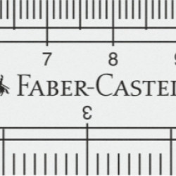 *Lineāls Faber-Castell 15cm, caurspīdīgs