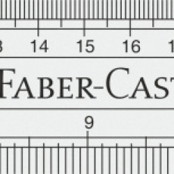 *Lineāls Faber-Castell 30cm, caurspīdīgs