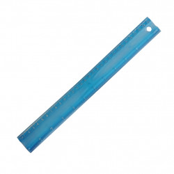 *Lineāls deVente Flex 30cm, caurspīdīgs, zils
