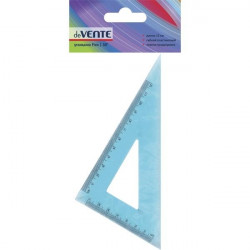 Треугольник deVENTE Flex 30° 12см гибкий, прозрачный, синий