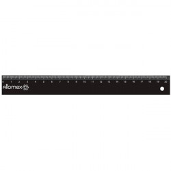 *Lineāls Attomex 20cm, melns