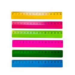 *Lineāls 15cm asorti krāsas