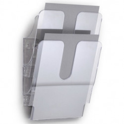 Информационная подставка вертикальная Durable Flexiplus 2-отдела, прозрачная