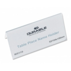 Табличка на стол Durable 52x100мм, прозрачный