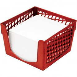 *Piezīmju papīra kastīte deVente Simple 90x90x70mm, plastikāta, sarkana