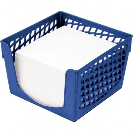 Пластиковый бокс для бумажного блока "deVENTE. Simple" 90x90x70 мм, непрозрачный синий ( Код ТН ВЭД 3926100000)