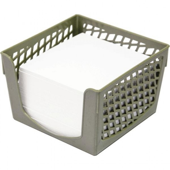 Пластиковый бокс для бумажного блока "deVENTE. Simple" 90x90x70 мм, непрозрачный серый ( Код ТН ВЭД 3926100000)