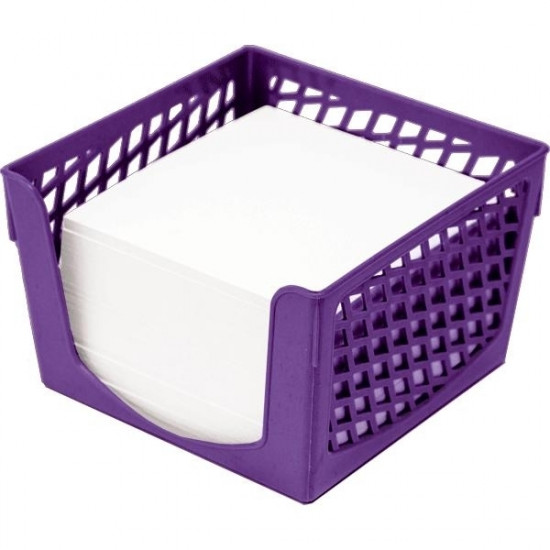 *Piezīmju papīra kastīte deVente Simple 90x90x70mm, plastikāta, violeta