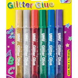 UHU Glitter Glue 6x10ml original Blister
