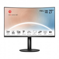 LCD Monitor|MSI|Modern MD271CP|27"|Business/Curved|Panel VA|1920x1080|16:9|75Hz|Matte|4 ms|Speakers|Swivel|Height adjustable|Tilt|Colour Black|MODERNMD271CP