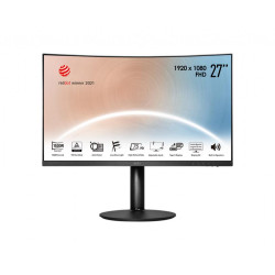 LCD Monitor|MSI|Modern MD271CP|27"|Business/Curved|Panel VA|1920x1080|16:9|75Hz|Matte|4 ms|Speakers|Swivel|Height adjustable|Tilt|Colour Black|MODERNMD271CP