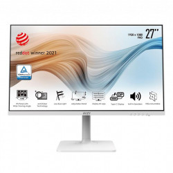 LCD Monitor|MSI|Modern MD271PW|27"|Business|Panel IPS|1920x1080|16:9|75Hz|Matte|5 ms|Speakers|Swivel|Pivot|Height adjustable|Tilt|Colour White|MODERNMD271PW