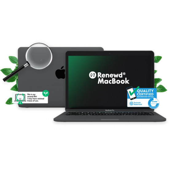 Notebook|RENEWD|MacBook Pro|1400 MHz|13.3"|2560x1600|RAM 8GB|SSD 128GB|Intel Iris Plus Graphics 645|Integrated|ENG|macOS Mojave|Space Gray|1.37 kg|RND-MUHN2