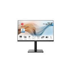 LCD Monitor|MSI|MODERN MD241P|23.8"|Business|Panel IPS|1920x1080|16:9|75Hz|Matte|5 ms|Speakers|Swivel|Pivot|Height adjustable|Tilt|Colour Black|MODERNMD241P
